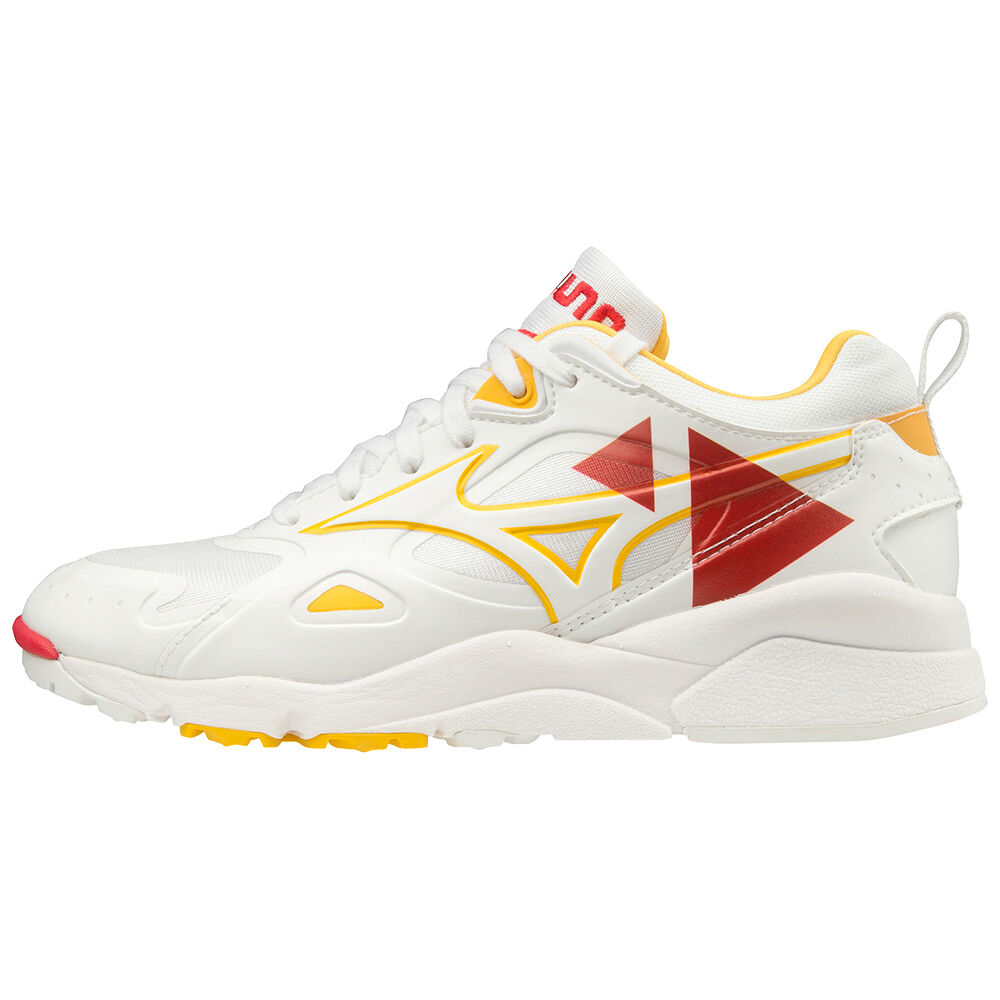 Mens Mizuno Sky Medal Shape of Time Trainers White/Red Philippines (INAOZG648)